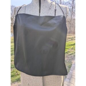 Abercrombie & Fitch XL Black Satin Camisole Top Y2K 90s whimsigoth adjustable